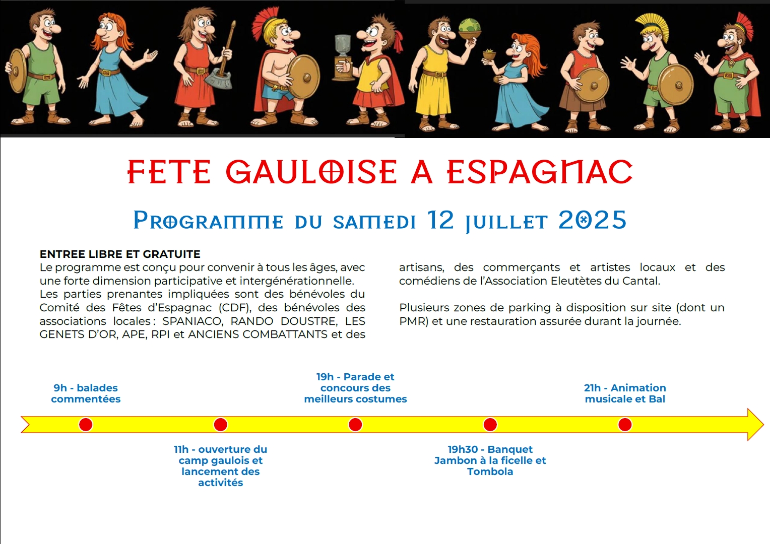 Affiche fête Espagnac 2025