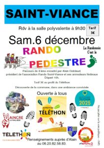 affiche Téléthon 2025 Saint-Viance
