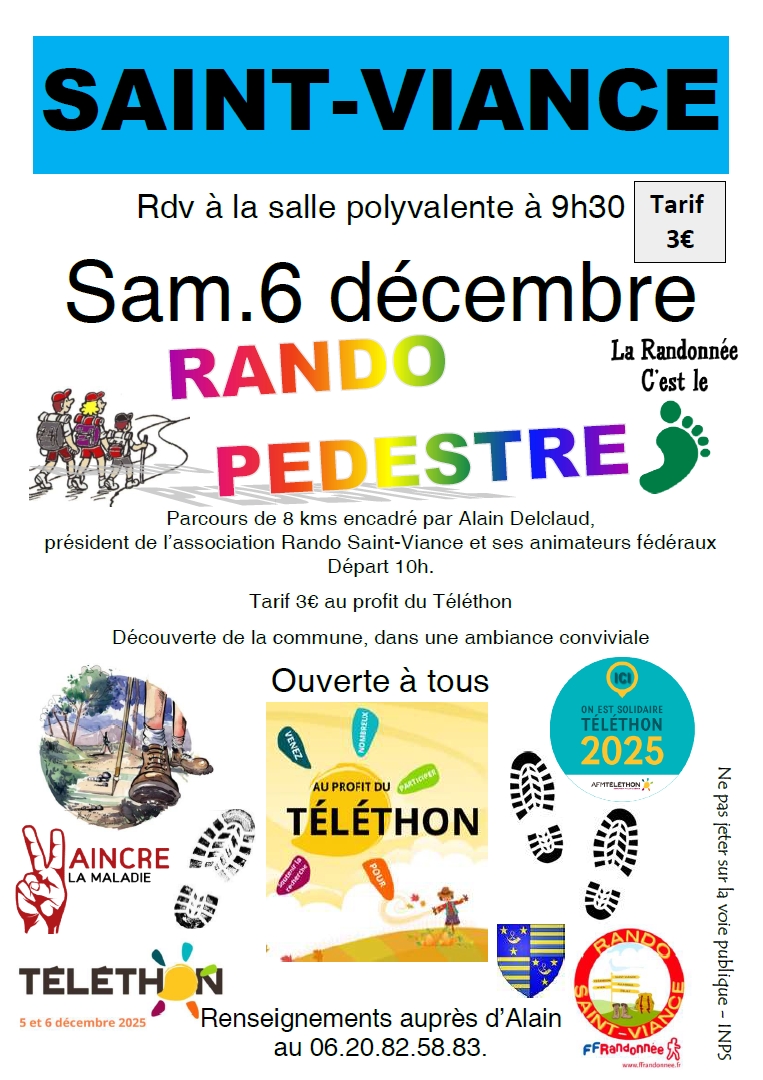 affiche Téléthon 2025 Saint-Viance